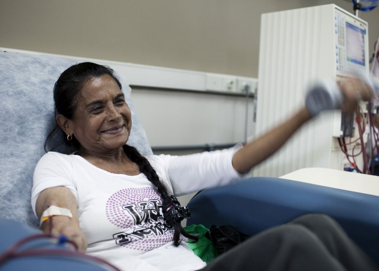 Reyna Castro, patiente dialysée