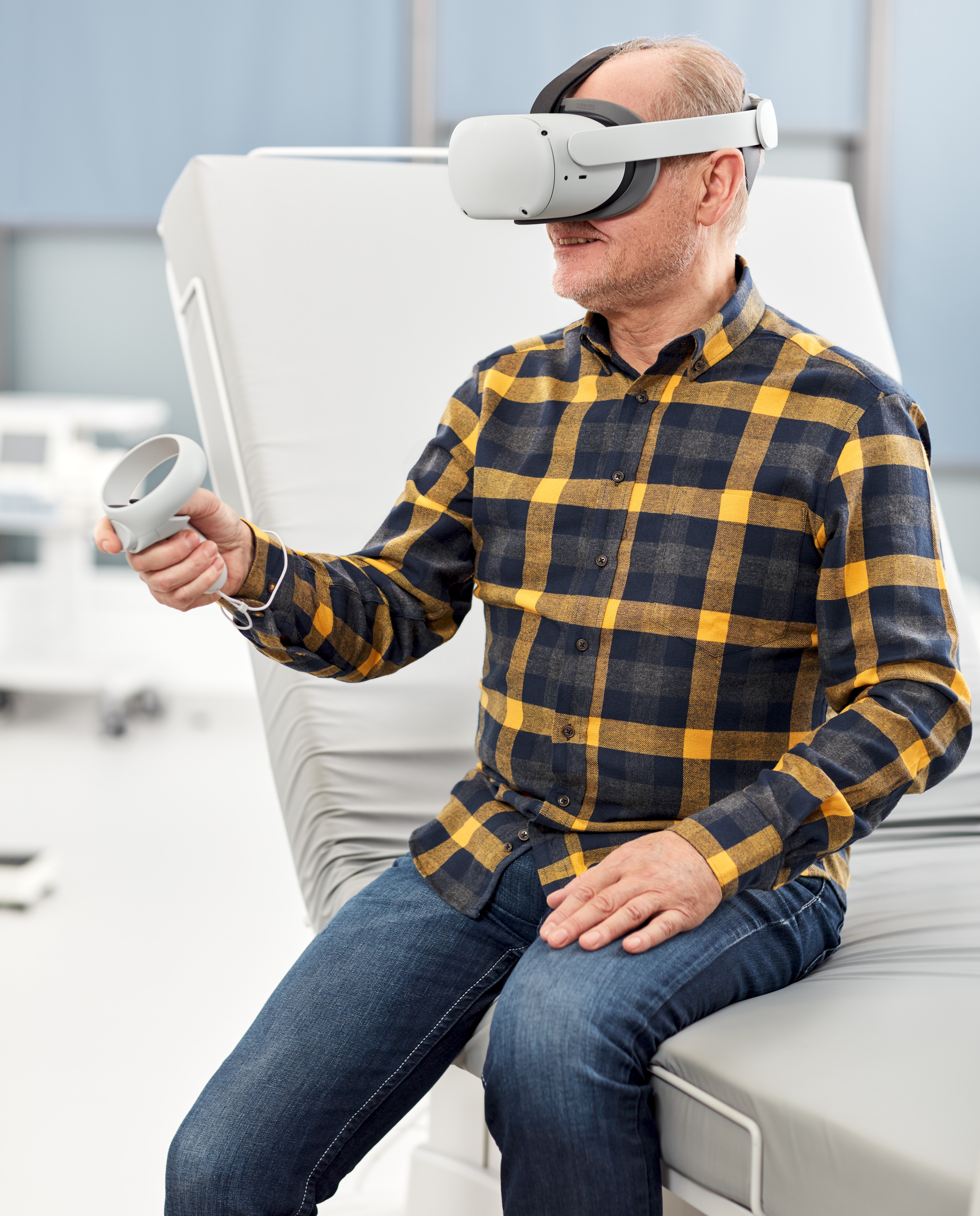 Patient formé en réalité virtuelle à l’hôpital